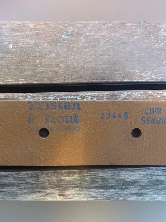 Tristan et Iseut Tan Leather Belt with Statement Buckle - Picture 4 of 6